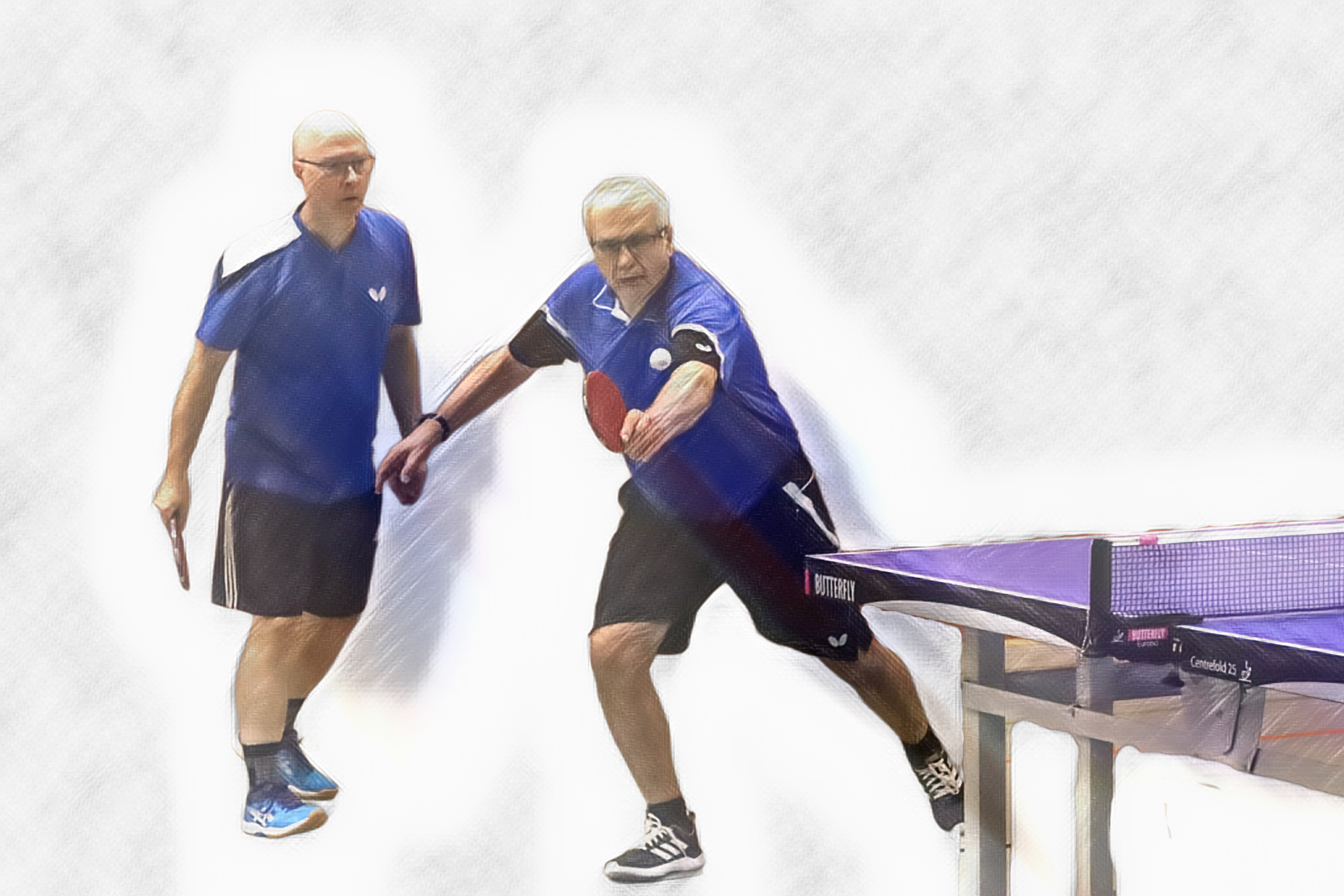 Spielszene: TTV Friedrichstal am Tisch